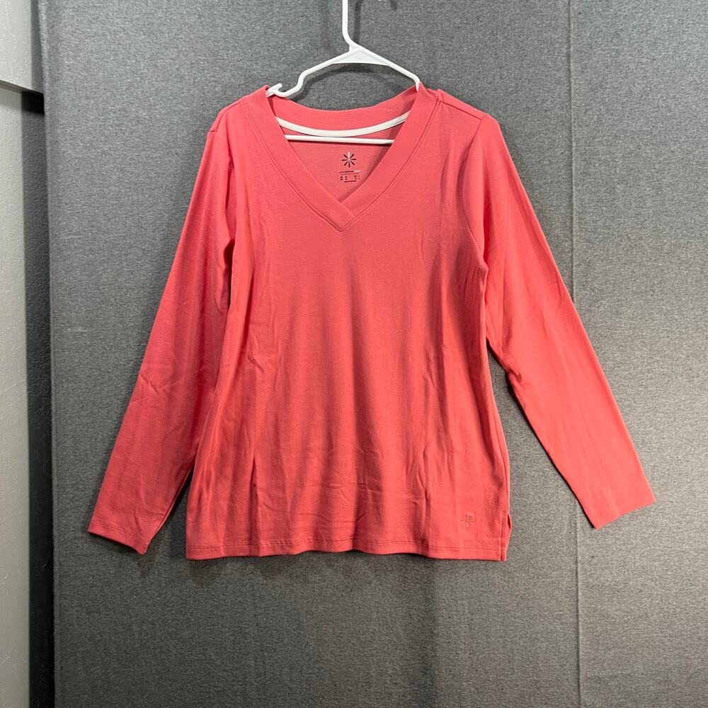 Isaac Mizrahi Live! Essentials Ribbed Pima Cotton Top Tea Rose Medium